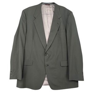 Hart Schaffner & Marx REPP Mens 48XL Olive Green Virgin Wool Blazer Sport Coat‎